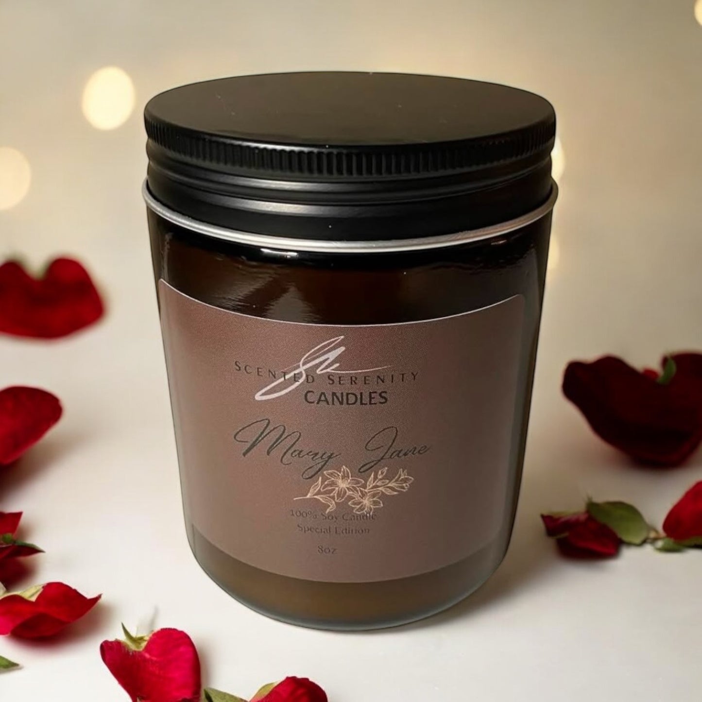 Mary Jane  8 oz Soy Wax and Massage Candle