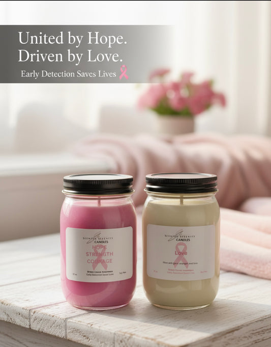 Breast Cancer Support Candle