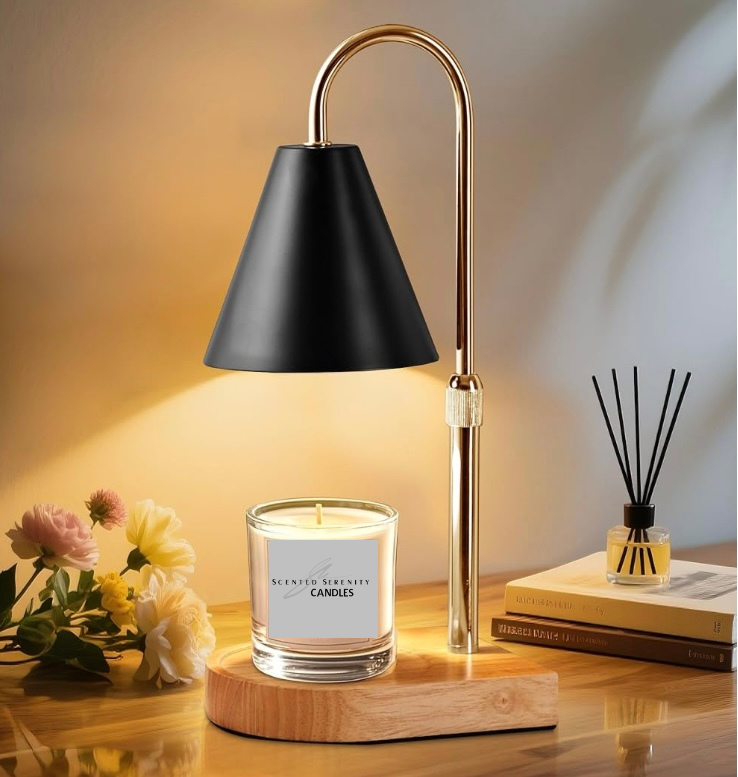 Candle Warmer Lamp w/ Timer House Warming Gifts New Home Bedroom Decor, Birthday Gifts, Adjustable Height with 2 Bulbs